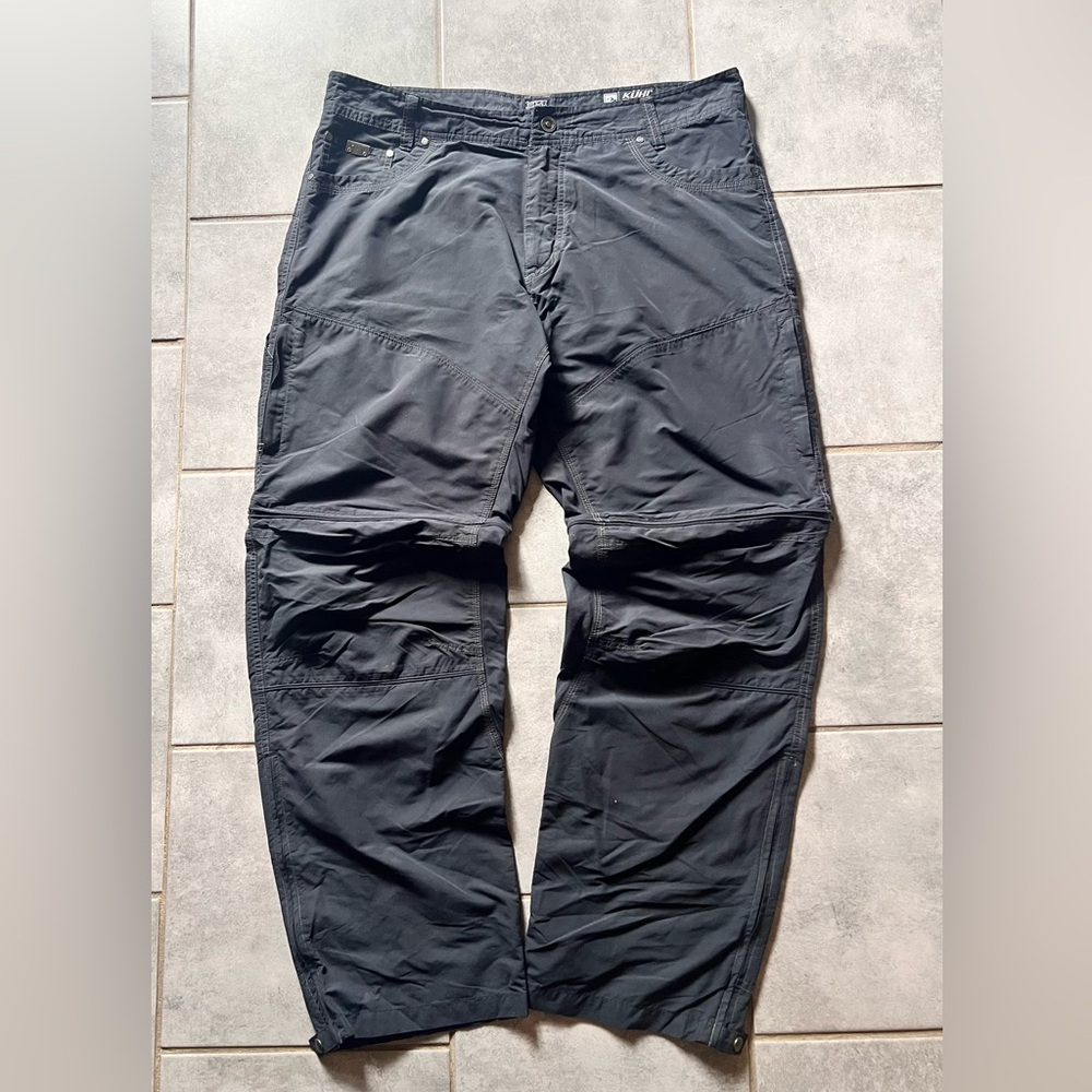 Kuhl Liberator Convertible Pants Stealth Zip-Off Shorts Gray Men's